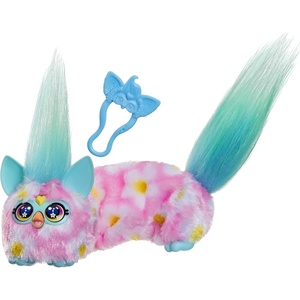 image:imageFurby DJ Furblets FlowerElla Mini Electronic Plush Toy with Funny Stretchable Sound Effects amp Music Speaks Furbish Pink White amp Teal